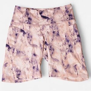 Old Navy Pink and Purple Marble Bike Shorts